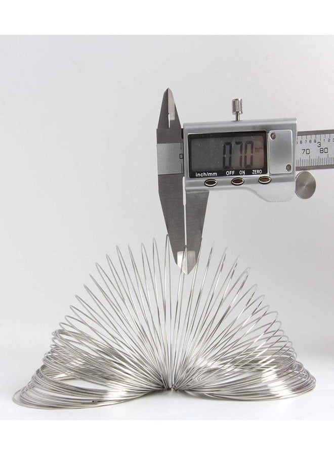 دي آي واي كرافتس تصميم حرف يدوية رقم 3، عبوة من 200 قطعة، سلك مجوهرات، سلك خرز فضي اللون لصنع أساور من الفولاذ الصلب لتغليف الأسلاك (عبوة من (تصميم رقم 3، عبوة من 200 قطعة) - Image 3